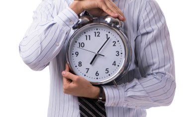 Beyaz arka planda zaman yönetimi konsepti