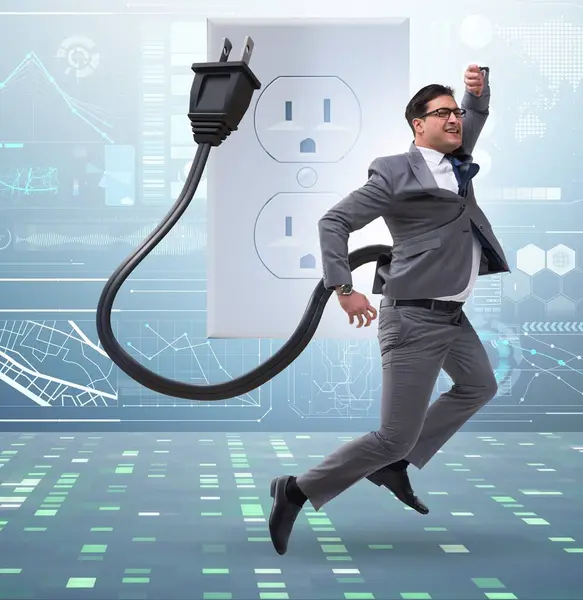 Businessman Losing Energy Work — Stock Photo, Image