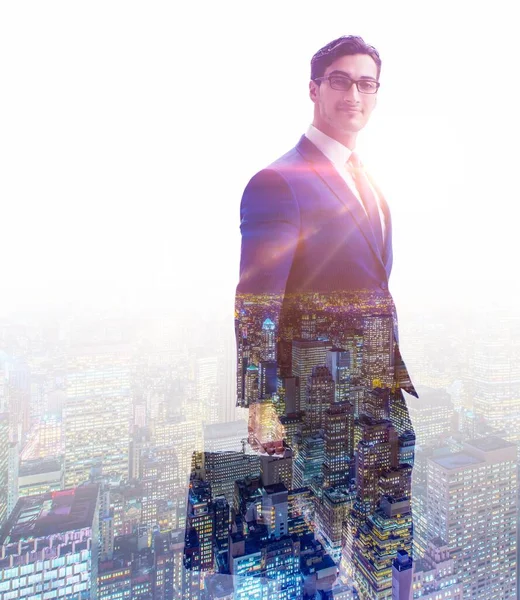 Successful Businessman Cityscape Business Concept — Stock Photo, Image
