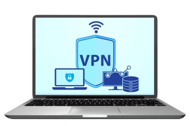 Sanal özel ağ VPN siber güvenlik kavramı