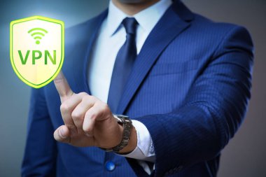 Sanal özel ağ VPN siber güvenlik kavramı