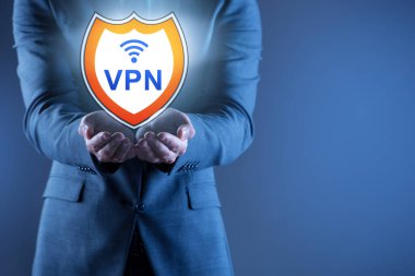Sanal özel ağ VPN siber güvenlik kavramı