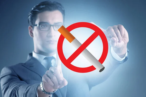 Sigara Karşıtı Logo Ile Sigara Karşıtı Konsept — Stok fotoğraf