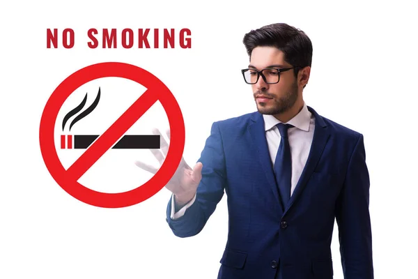 Dohányzás Elleni Koncepció Dohányzásgátló Logóval — Stock Fotó
