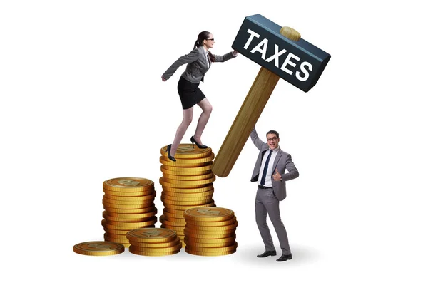 Zakenmensen Het Belastingconcept — Stockfoto