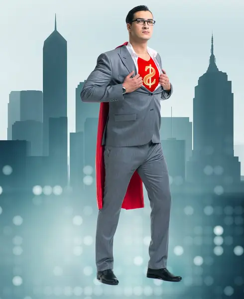 Kırmızı Kapaklı Süper Kahraman Konsepti — Stok fotoğraf