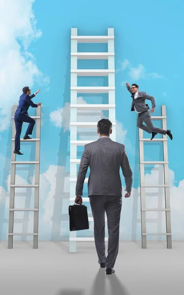 Career Progression Concept Various Ladders — Stock Photo, Image