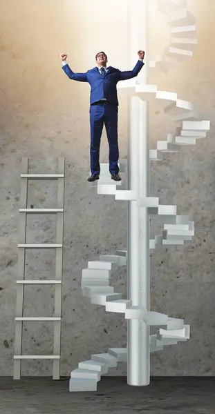 Концепция Карьерного Роста Лестницами Лестницами — стоковое фото