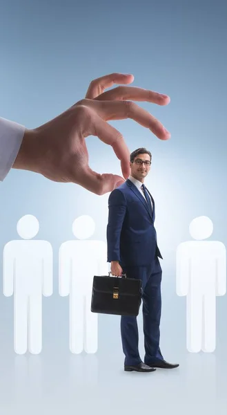 Das Rekrutierungs Und Beschäftigungskonzept Mit Ausgewählten Mitarbeitern — Stockfoto