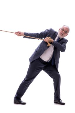 Beyaz ipli eski patron.