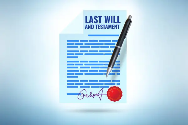 Ostatnia Wola Testament Jako Pojęcie Prawne — Zdjęcie stockowe