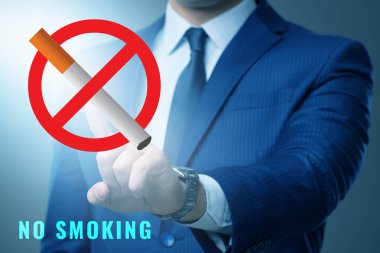 Sigara karşıtı logo ile sigara karşıtı konsept