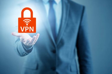 Sanal özel ağ VPN siber güvenlik kavramı