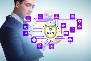 Sanal özel ağ VPN siber güvenlik kavramı
