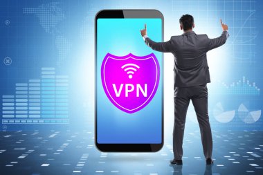 Sanal özel ağ VPN siber güvenlik kavramı