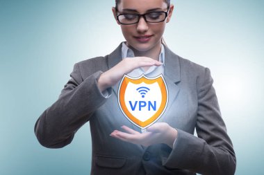 Sanal özel ağ VPN siber güvenlik kavramı