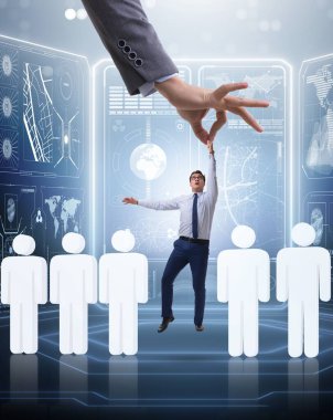 En iyi çalışanı seçerek işe alma kavramı.