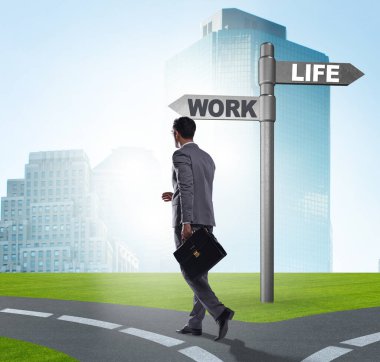 İş hayatı ya da ev dengesi konsepti