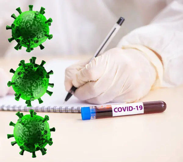 Läkare Utvecklar Covid Vaccin Labb — Stockfoto