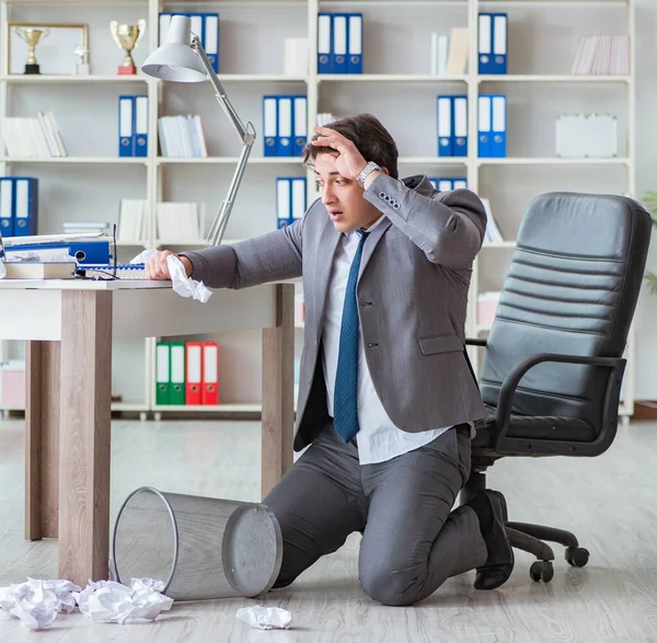 Angry Businessman Shocked Working Office Fired Sacked — Stock Photo, Image