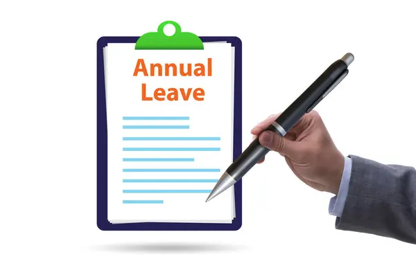 Concept of the annual vacation and leave
