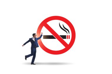 Sigara karşıtı logo ile sigara karşıtı konsept