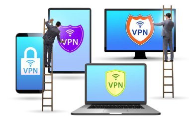 Sanal özel ağ VPN siber güvenlik kavramı