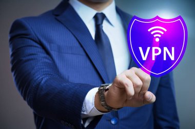 Sanal özel ağ VPN siber güvenlik kavramı