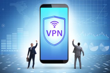 Sanal özel ağ VPN siber güvenlik kavramı