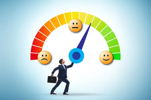 Satisfaction meter in the customer opinion concept