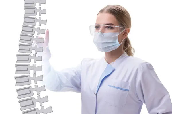 医師と背骨との医療コンセプト — ストック写真