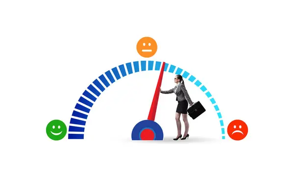 Satisfaction Meter Customer Opinion Concept — Stock Photo, Image