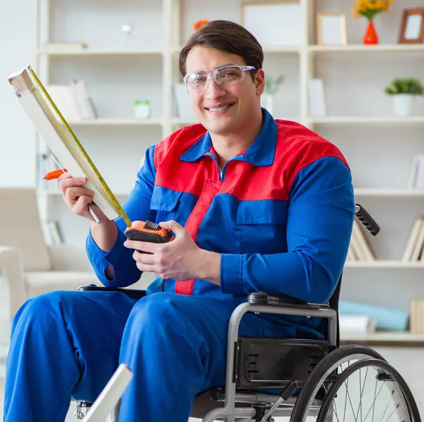 メーター付き障害者の男 — ストック写真