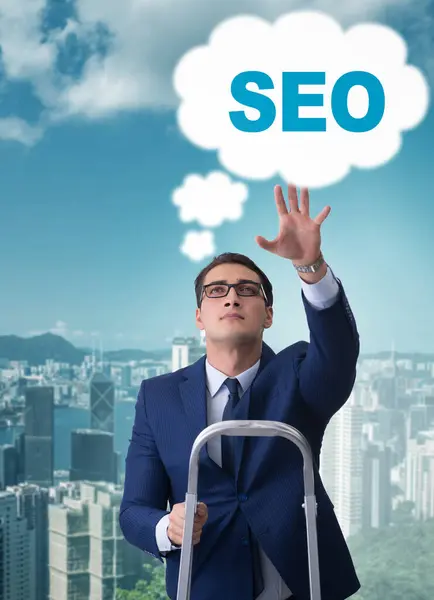 Businessman Seo Search Engine Optimization Concept — Stock Photo, Image