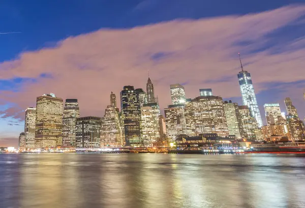 Der Blick Auf Lower Manhattan Von Brooklyn — Stockfoto