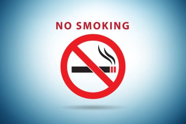 Sigara karşıtı logo ile sigara karşıtı konsept