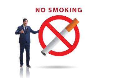 Sigara karşıtı logo ile sigara karşıtı konsept