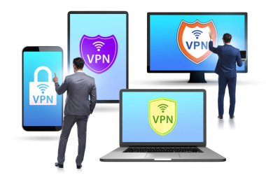Sanal özel ağ VPN siber güvenlik kavramı