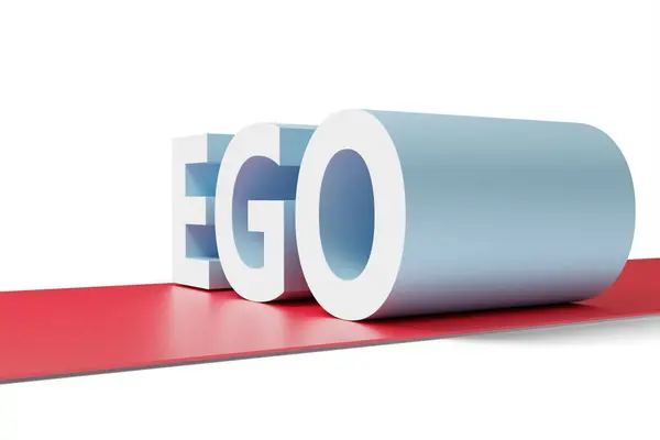 Ego Personality Concept Letters Rendering — Stock Photo, Image