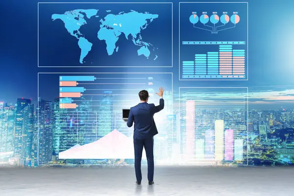 Businessman Visual Analytics Business Concept — Stock Photo, Image