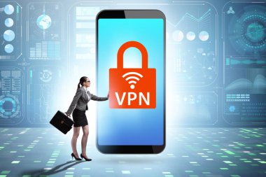 Sanal özel ağ VPN siber güvenlik kavramı