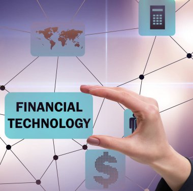 El ele tutuşan finansal teknoloji fintech kavramı