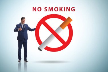 Sigara karşıtı logo ile sigara karşıtı konsept