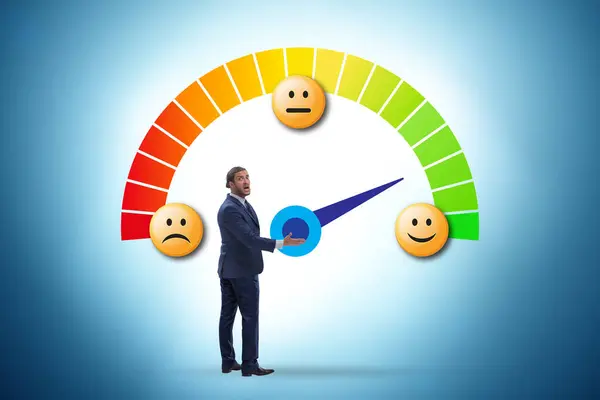 Satisfaction meter in the customer opinion concept