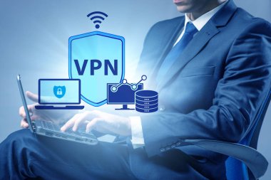 Sanal özel ağ VPN siber güvenlik kavramı