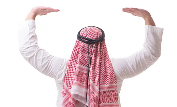 Arab Businessman Isolated White Background — Stock Photo, Image