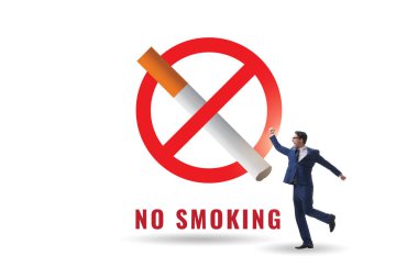 Sigara karşıtı logo ile sigara karşıtı konsept