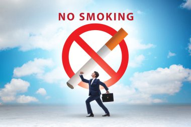 Sigara karşıtı logo ile sigara karşıtı konsept
