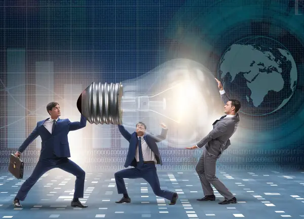 Businessmen Bright Idea Concept — Stock Photo, Image