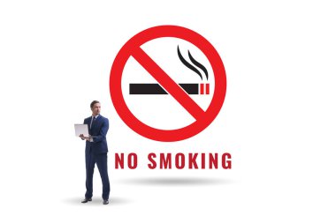 Sigara karşıtı logo ile sigara karşıtı konsept